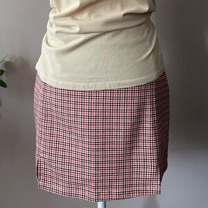 Pink Plaid Mini Skirt - Classic Check Pattern